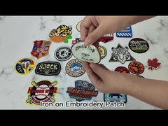 Forma lavable del rectángulo del cráneo de la tela de la tela cruzada de la ropa de OEKO-TEX del remiendo estándar del bordado