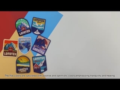 Tela de encargo bordada color lindo de la tela cruzada del remiendo de Sr. Wolf 5 con la frontera del bordado