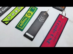 OEM Logo Keychain de encargo, etiqueta de cadena dominante bordada del regalo de la promoción