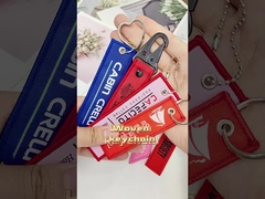 Llaveros personalizados lavables del logotipo, llavero tejido durable