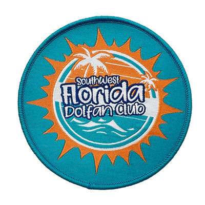 El sombrero tejido ODM del OEM remienda el hierro del bordado en el remiendo tejido para la sudadera con capucha de la camisa