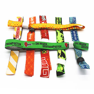 Pulseras tejidas de encargo de la tela tejida de la pulsera del poliéster para los acontecimientos