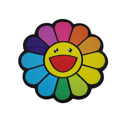Remiendos tejidos moda de la flor de Logo Patch/del bordado para la ropa