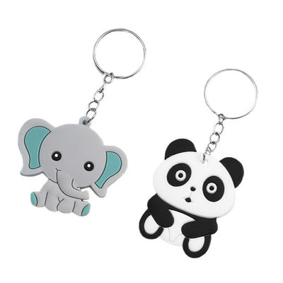 Llaveros irrompibles Logo Rubber Keychains de encargo portátil flexible del PVC