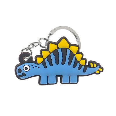 Cadena dominante de encargo de goma de Logo Keychain Flexible Double Sided de la promoción