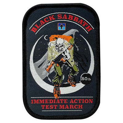 Remiendo de alta densidad tejido personalizado auto-adhesivo de la insignia del bordado del remiendo
