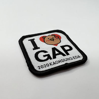 Zapatos de encargo de los portatrajes de Overlock Logo Iron On Patches For del oso del cartón