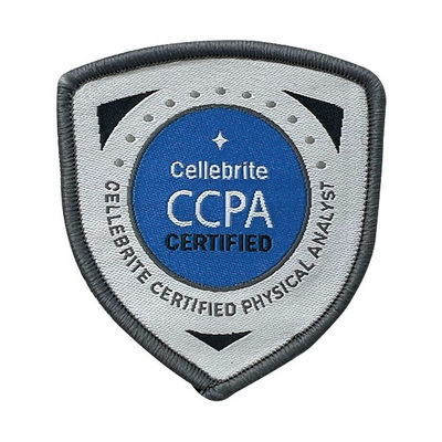 CCPA Logo Brown Merrow Border Iron en remiendos del bordado impermeabilizan el remiendo tejido de encargo