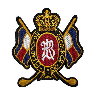 Remiendos lavables del bordado del lazo nacional de Logo Embroidered Patches Hook And