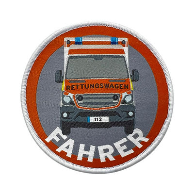 Ambulance Rescue Custom Shirt Patches Color pantone lavable para camisas de tela