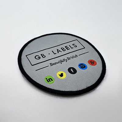 Pandone color hierro en parches para chaquetas parches de gancho y bucle personalizados para jeans
