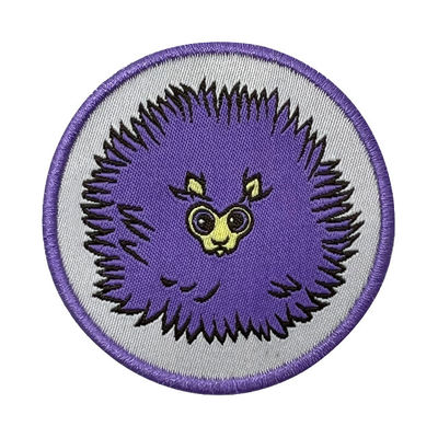 Frontera púrpura linda de encargo de Logo Iron On Woven Patch Merrowed para los niños