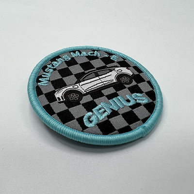 Hierro del color de Pandone en logotipo tejido de la marca de Patch Custom Car Racing Company