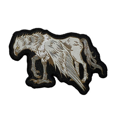El animal de encargo detalla remiendos tejidos del bordado de Logo Patch Self Adhesive Backing