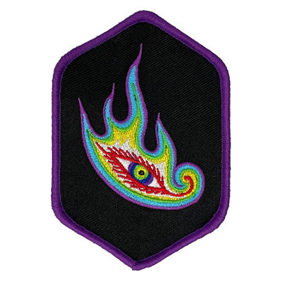 La aduana observa remiendos tejidos lavables de la ropa de Logo Velcro Backing Embroidered Patches