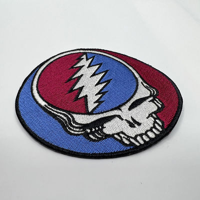 El diseñador Custom Jackets Woven del cráneo de DIY remienda el hierro en los remiendos del bordado para los sombreros