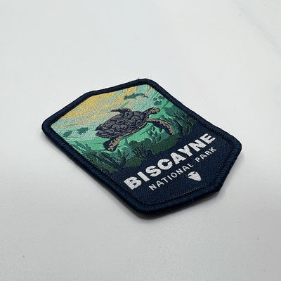 Hierro de Marine Organism Design Woven Patches del océano en las insignias del bordado para la ropa