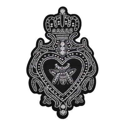 Logo Bee Embroidery Patch metálico, las insignias tejidas de encargo personalizó