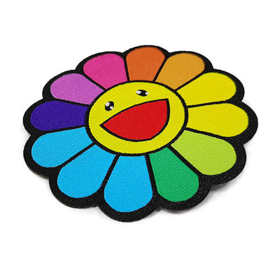 Remiendos tejidos moda de la flor de Logo Patch/del bordado para la ropa