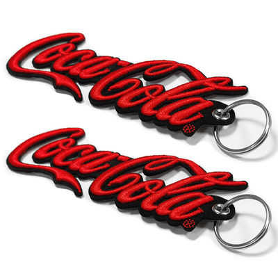 OEM Logo Keychain de encargo, etiqueta de cadena dominante bordada del regalo de la promoción