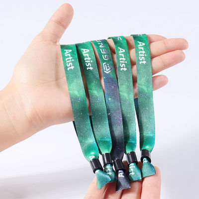 Pulseras impresas banda tejidas cinta de la tela del partido del acontecimiento de las bandas de muñeca del poliéster