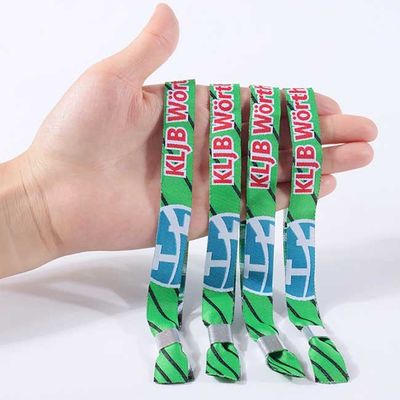 Bandas de muñeca tejidas de moda del OEM Logo Textile Wristband de encargo