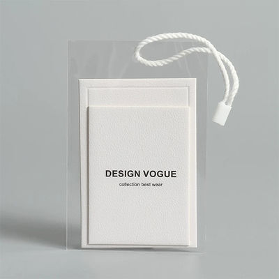 Logo Rectangle Shape Printed Paper de encargo marca la ropa con etiqueta de encargo Hang Tags