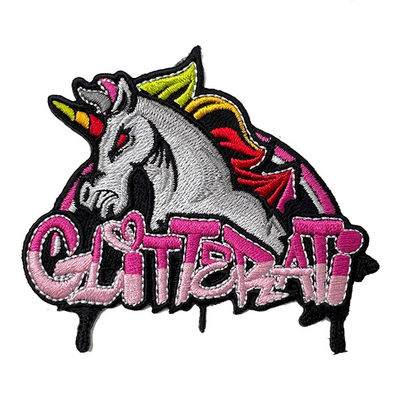 Hierro de Unicorn Logo Custom Embroidered Patches With en el forro para la ropa