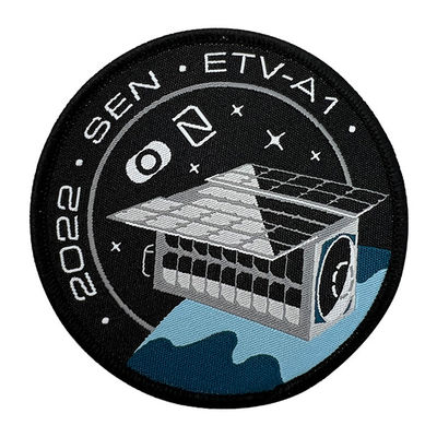 Corte tejido modificado para requisitos particulares amistoso del laser de Eco Logo Patch Sew On Fabric